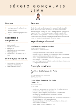 Exemplo de currículo para primeiro emprego